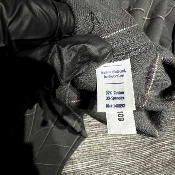 Marine Layer Flannel Button Up Shirt Men's 2XL Gray Windowpane Plaid Balboa - Picture 11 of 14